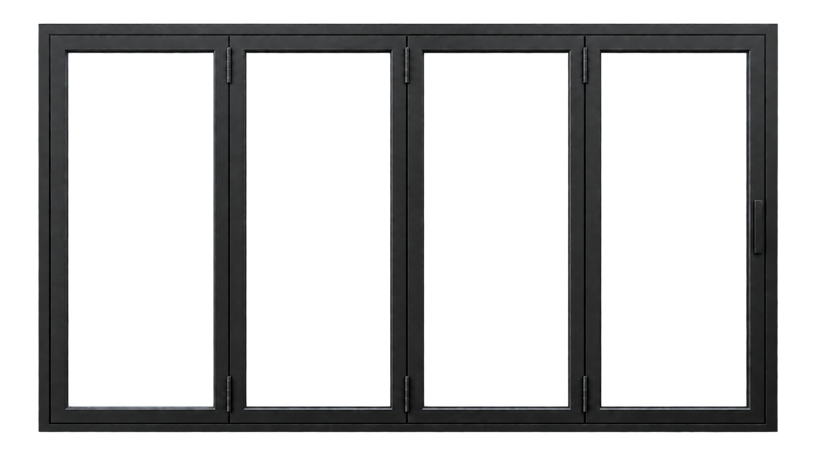 Black Aluminum Bifold, 4 panels