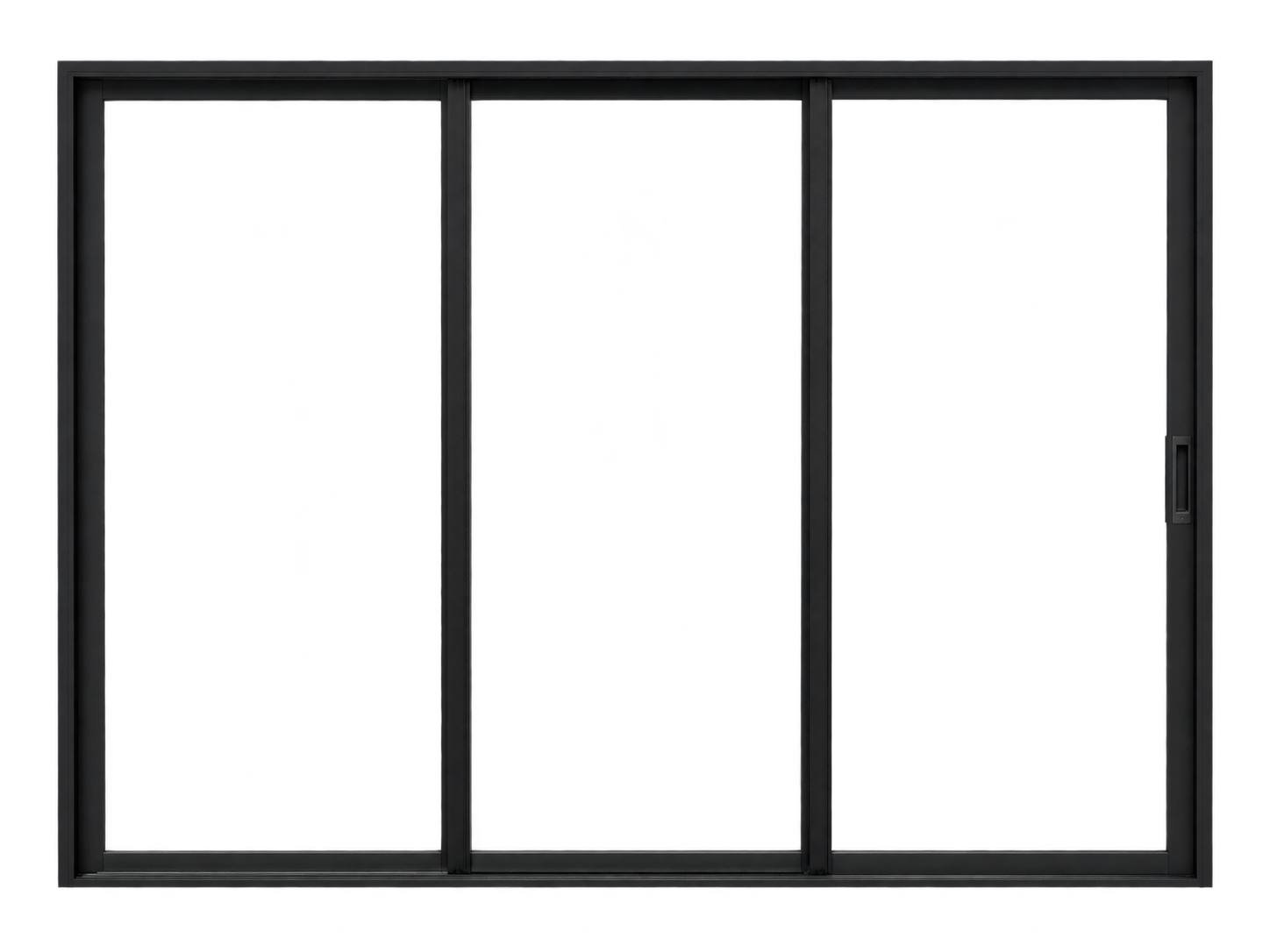 Black Aluminum Multi-Slide, 4 panels